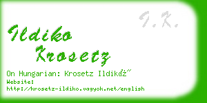 ildiko krosetz business card